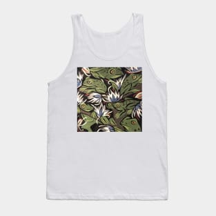 Water Lily Frogs Tank Top